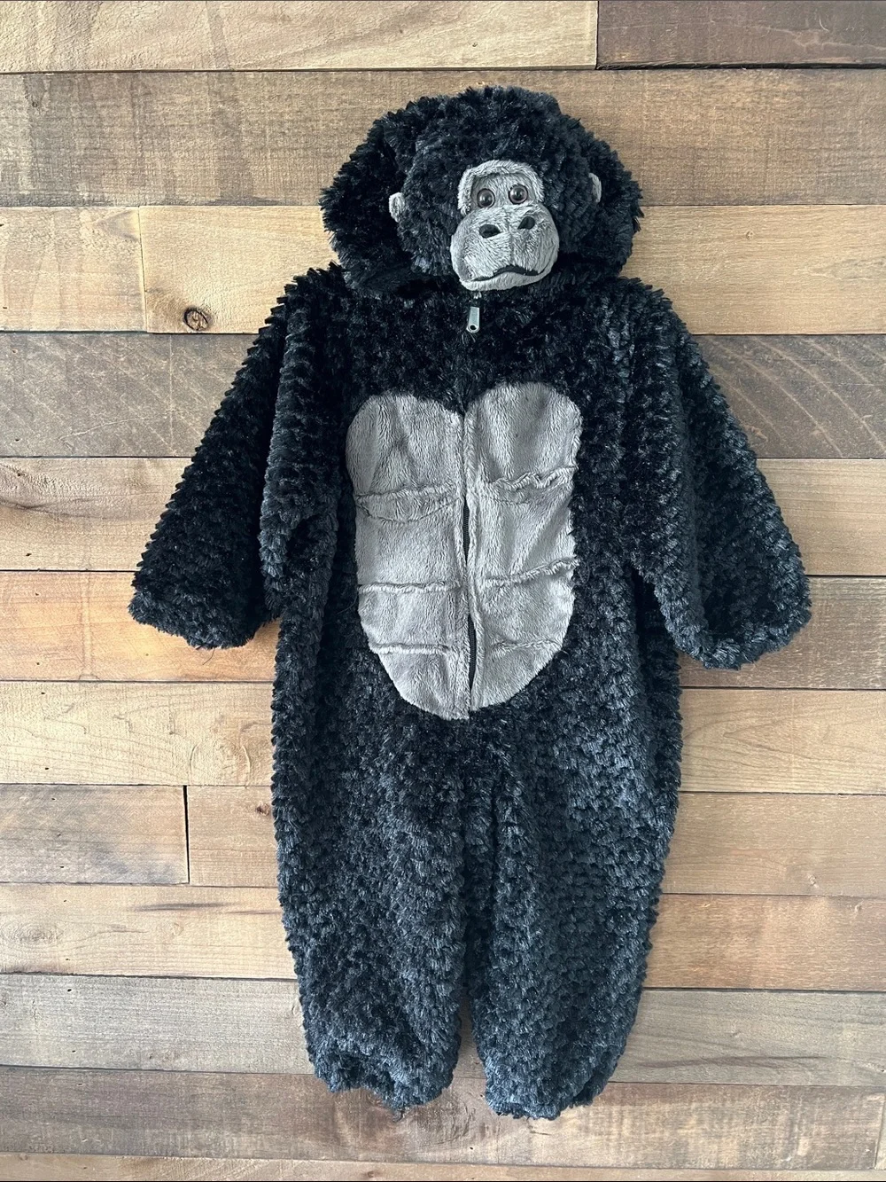 Kids Gorilla Hooded Halloween Costume Dress Up Size Ages 2-3